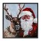 Stupell Industries Rosy Cheeked Santa & Reindeer Black Framed Giclee Art, design by Sara Culpepper